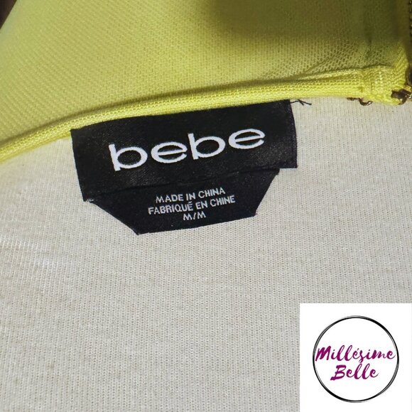 bebe Yellow Mesh Midi Dress NWT - Picture 4 of 7